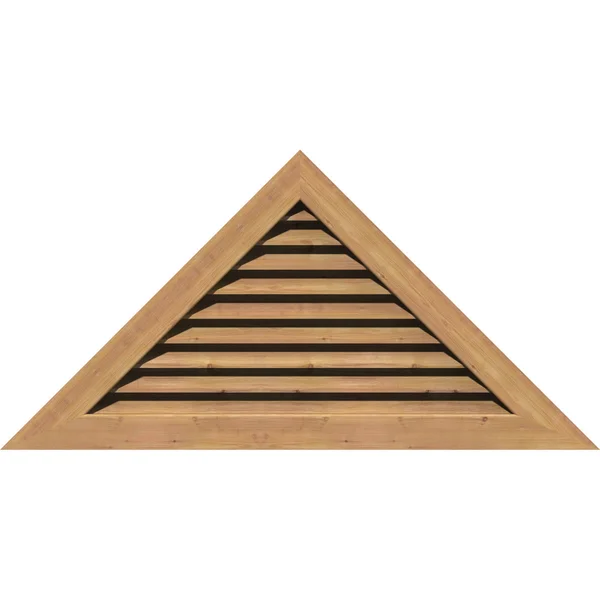 Ekena Millwork GVWTR60X2001SFUWR 60x22W x 20x22H Triangle Gable Vent (76 1/2x22W x 25 1/2x22H Frame Size) 8/12 Pitch: Unfinished