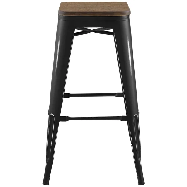 Modway Gunmetal Promenade Bar Stool [Set of 4]