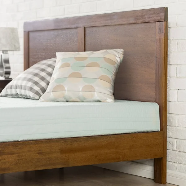 Priage by Zinus Brown Wood Platform Bed Frame (Twin)
