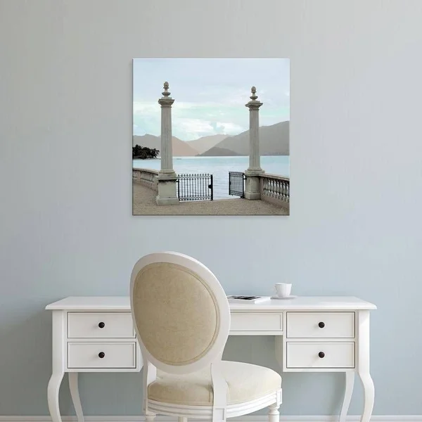 Easy Art Prints Alan Blaustein's 'Harbor Garden Gates' Premium Canvas Art - 30 x 30 - Classic Black Frame