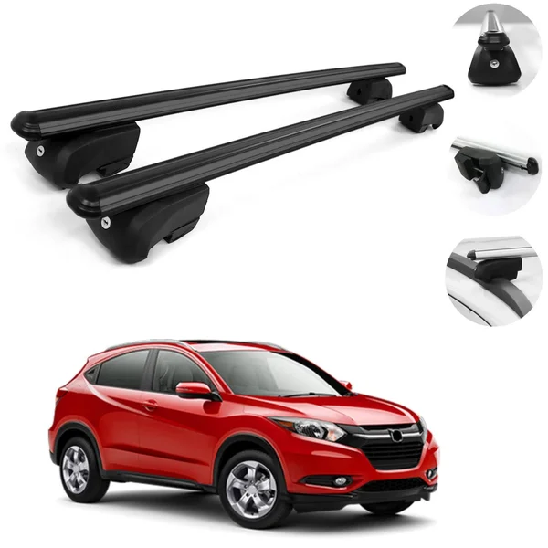 OMAC Automotive Exterior Accessories Roof Rack Crossbars, Aluminum Black Roof Top Cargo Racks, Luggage Ski Kayak Bike Carriers