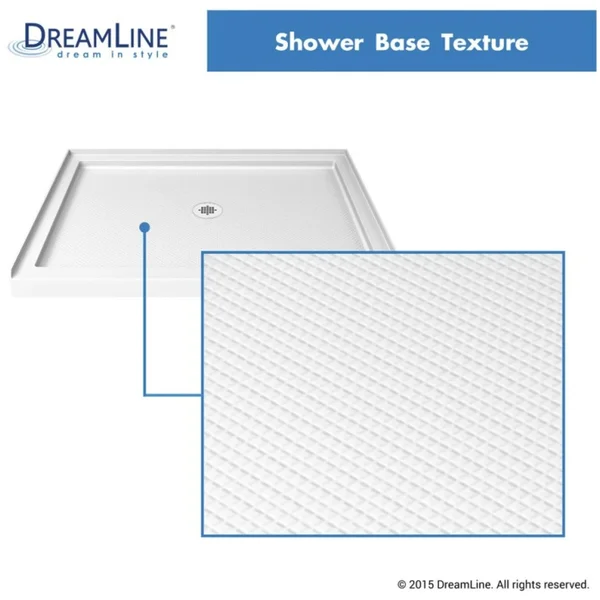 DreamLine DLT-1130602-22 Slimline 30x22D x 60x22W x 2 3/4x22H Right Drain Single Threshold Shower Base in Biscuit
