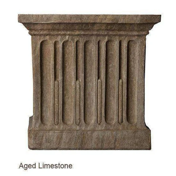 Campania International Sagano Cast Stone Backless Garden Bench Brownstone