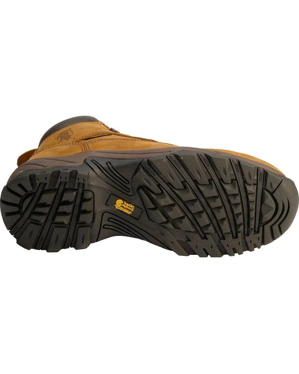 Chippewa Boots: Men's Waterproof 55160 Brown Leather 6 inch Work Boots