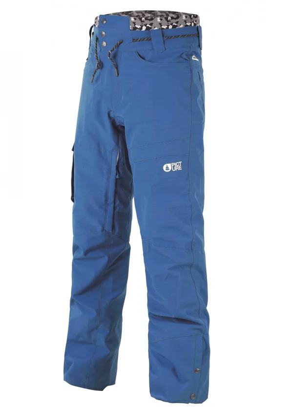 Picture Under Pants Blue - Mens Full-length Trousers, Size - Color Blue