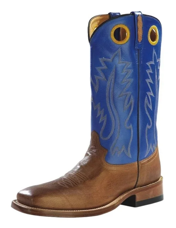 Old West Men's 13 inch Broad Square Toe Cowboy Boots - Size: 11, Blue