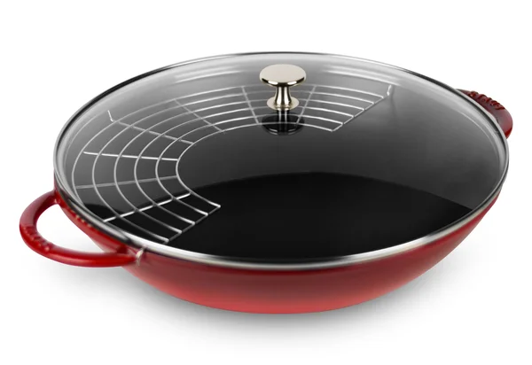 Staub - Large Wok with Glass Lid - Cherry