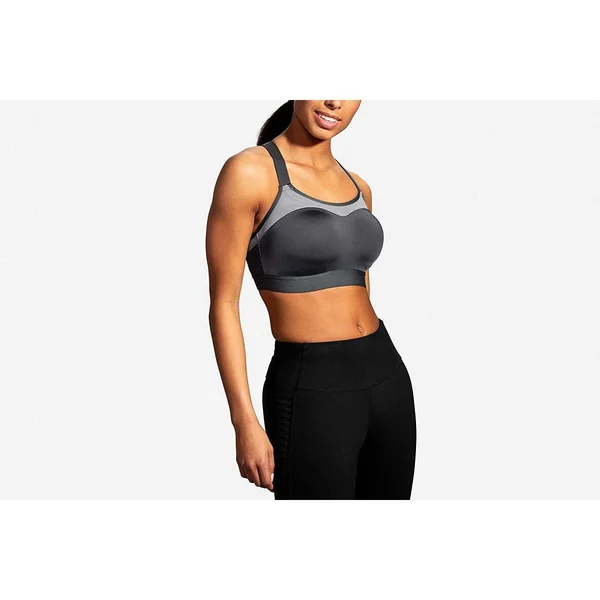 Women's Brooks Dare Racerback Run Bra 38B, Asphalt