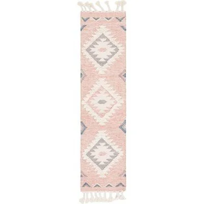Shriver Southwestern Hand-Woven Flatweave Wool Pink Area Rug Union Rustic Rug Size: Runner 2'2'' x 8'2''