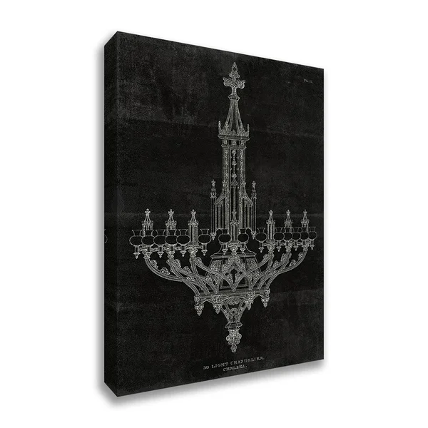 Ornamental Metal Work Chandelier by Wild Apple Portfolio, Fine Art Giclee Print on Gallery Wrap Canvas, Ready to Hang 14272-3043