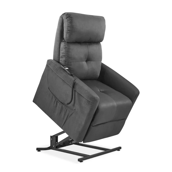 Copper Grove Polletts Gray Microfiber Power Recline and Lift Chair