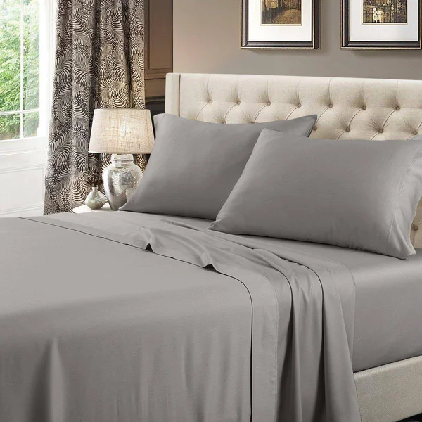 Royal Tradition Sateen Sheet Set 600 Thread Count Full - Gray