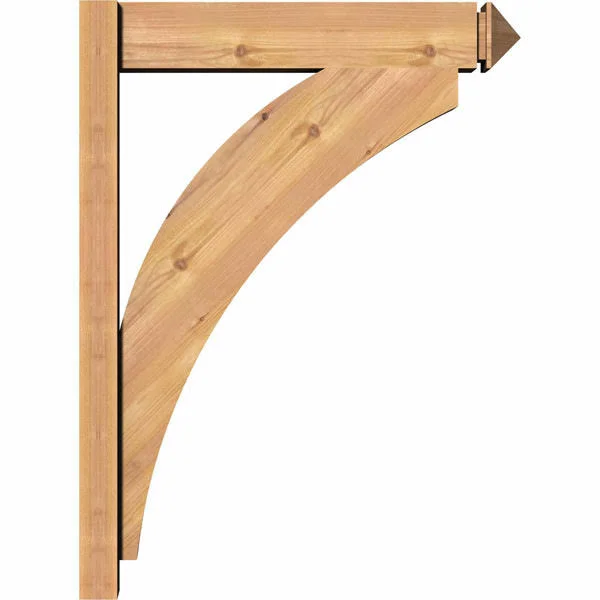 Ekena Millwork OUT06X24X32THR03SWR 5 1/2x22W x 24x22D x 32x22H Thorton Smooth Arts and Crafts Outlooker, Western Red Cedar