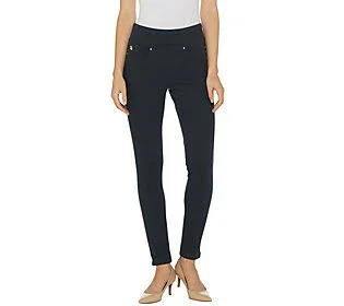 Belle by Kim Gravel Flexibelle Regular Pull-On Knit Jeggings - Size Plus 24, Vintage Wash