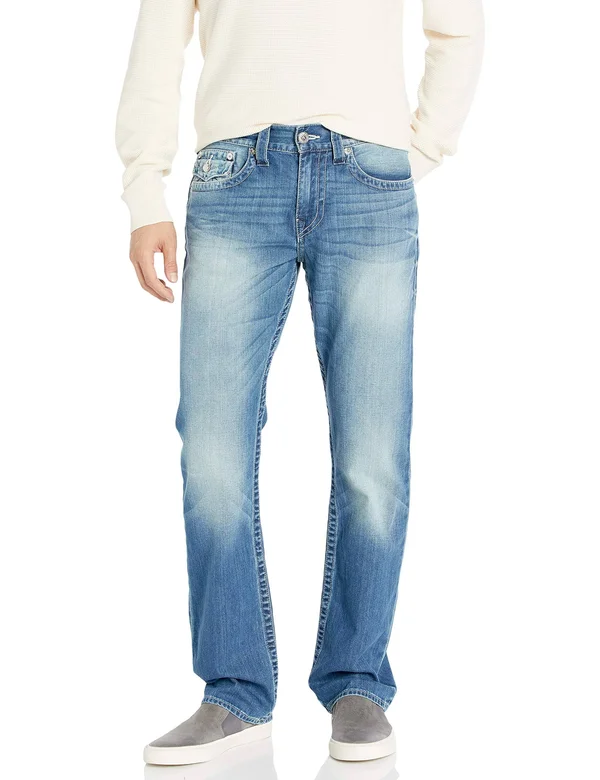 True Religion Men's Ricky Straight Leg Jean with Back Flap Pockets
