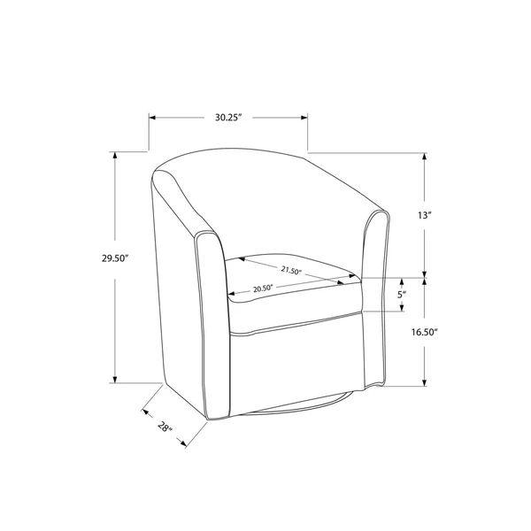 Monarch 8271 Swivel Black Abstract Velvet Accent Chair
