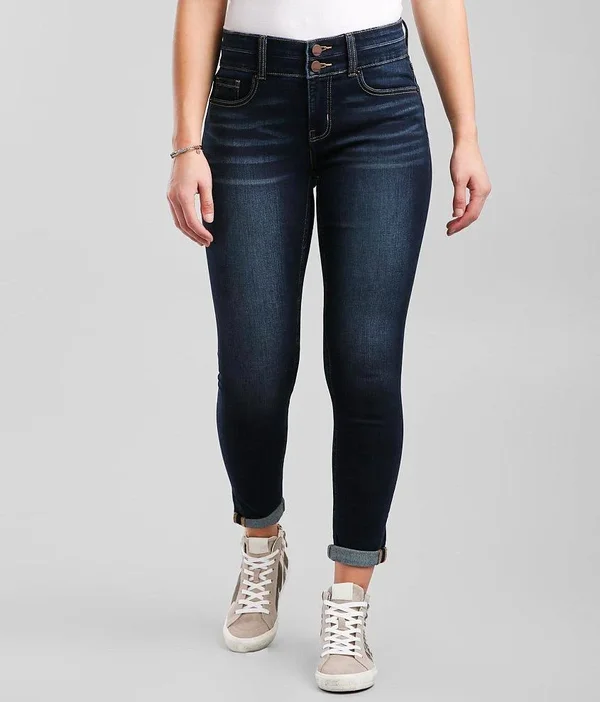 Bke Gabby Ankle Skinny Stretch Cuffed Jean - Blue 33/27 - Women's