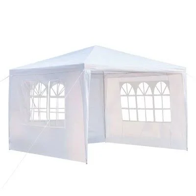 Wedding Outdoor Camping 10 ft. W x 10 ft. D Power Coated Steel Canopy with 3 Sidewalls Winado