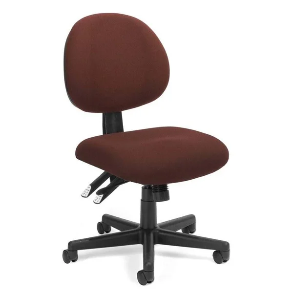 Scranton & Co Fabric Swivel Office Chair in Burgundy