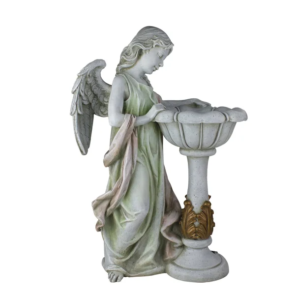 Roman 23x22 Joseph&s Studio Angel Outdoor Garden Statue with Solar Powered Bird Bath