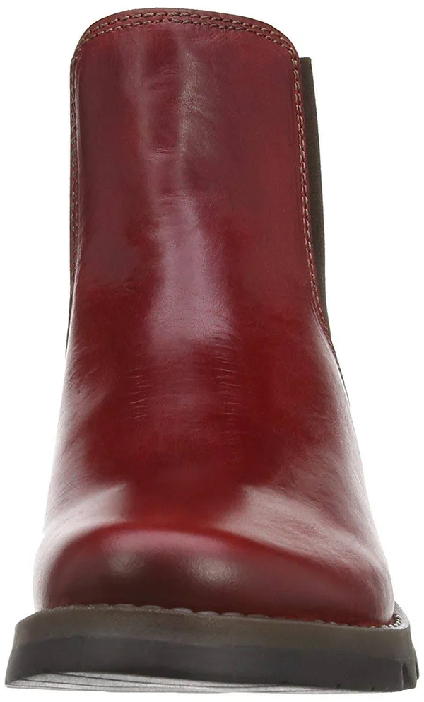 Fly London Salv Leather Bootie, Red, 41