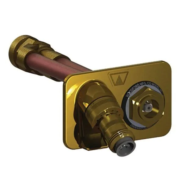 Woodford 67P-12-PB Wall Hydrant P INLET - 12-Inch, Polished Brass