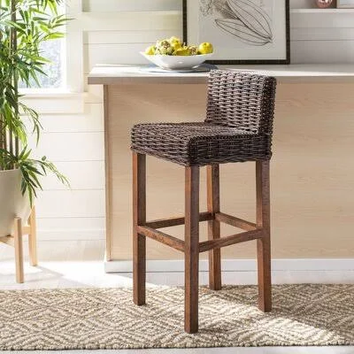 Beachcrest Home Willow 30x22 Bar Stool Color: Brown