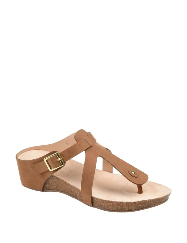 Journee Collection Women's Navara Sandal Brown 5.5