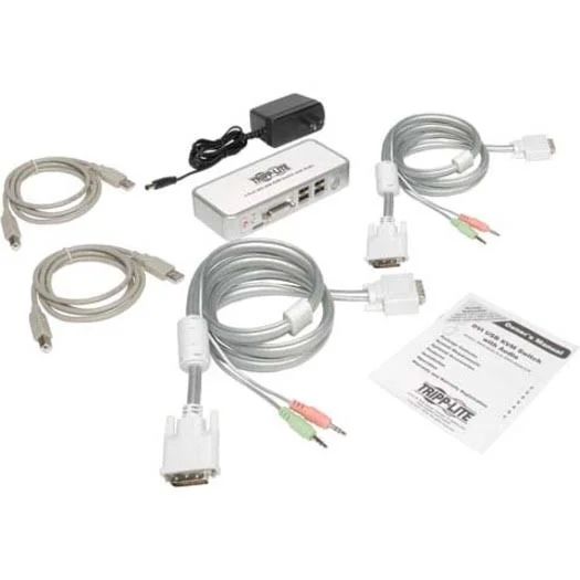 Tripp Lite B004-DUA2-K-R 2-Port DVI-USB KVM Switch