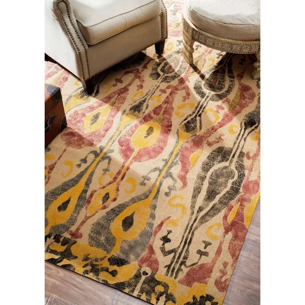 nuLOOM Natural Machine Woven Paisley Jute Area Rug - 4& x 6&