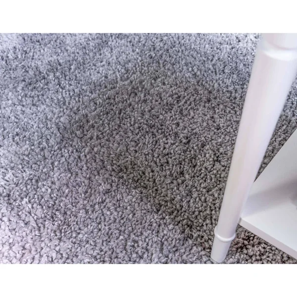 Unique Loom Davos Shag Sterling Gray 6 ft. x 6 ft. Round Area Rug