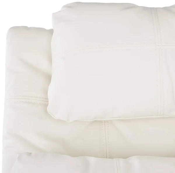 Benzara BM156094 Exuberant Chaise with Sturdy Chrome Legs White