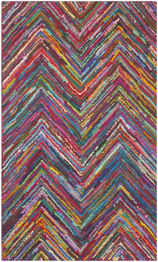 Safavieh Nantucket Pink/Multi 4& x 4& Square Area Rug
