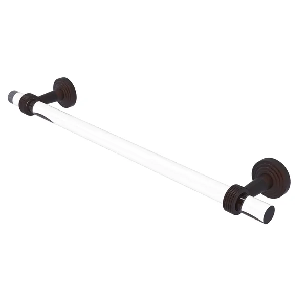 Allied Brass PB-41G-18-VB 18 in. Pacific Beach Collection Towel Bar with Groovy Accents Venetian Bronze
