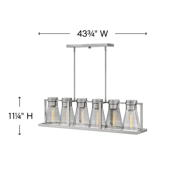 Hinkley Lighting 63306BN-CL Refinery Brushed Nickel Linear Chandelier
