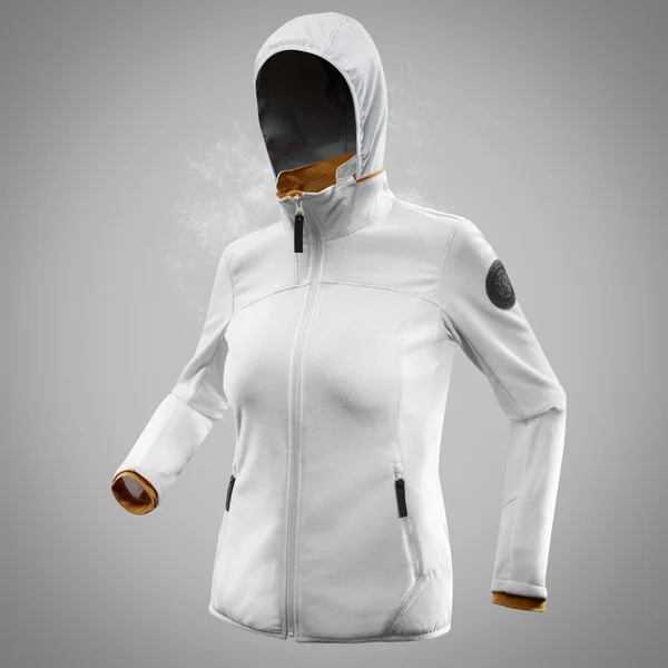 Quechua Women's Snow Hiking Fleece X-Warm Sh500 Jacket in Light Grey - Size Medium