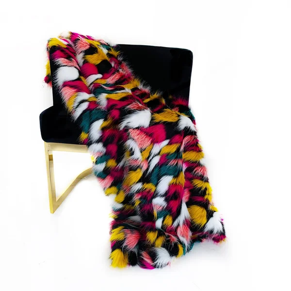Plutus Purple - Yellow, Black Amazonian Bird Faux Fur Luxury Throw Blanket - Throw 60W x 72L