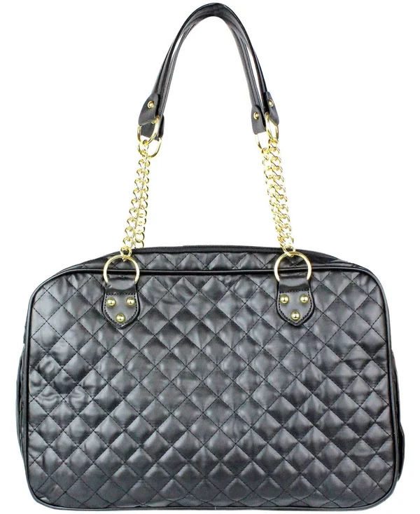 Parisian Pet London Quilted Dog Carrier - Black