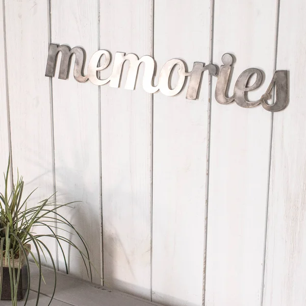 Memories - Metal Cut Sign 22x4in