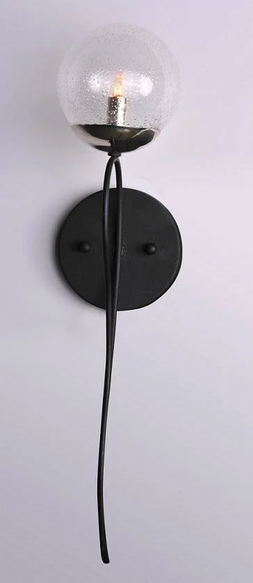 Maxim - 20462BGTXBPN/BUX - One Light Wall Sconce - Reverb - Textured Black - Polished Nickel