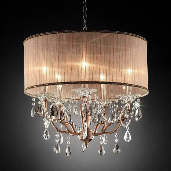 Furniture of America Cecelia Hanging Crystal Ceiling Lamp