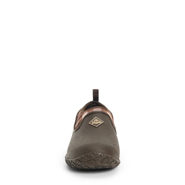 Muck Women's Muckster Low Rubber Shoe, Brown Plaid, 10