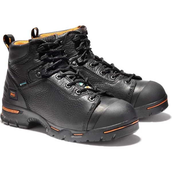 Men's Timberland Pro Endurance PR 6 inch Waterproof Steel Toe - Size: 11, Black