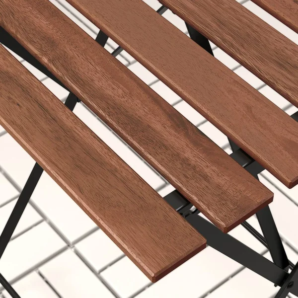 IKEA - T腞NÖ Table+2 Chairs - Outdoor, T腞NÖ Black/Light Brown stained/Fr鰏鰊/Duvholmen Dark Gray