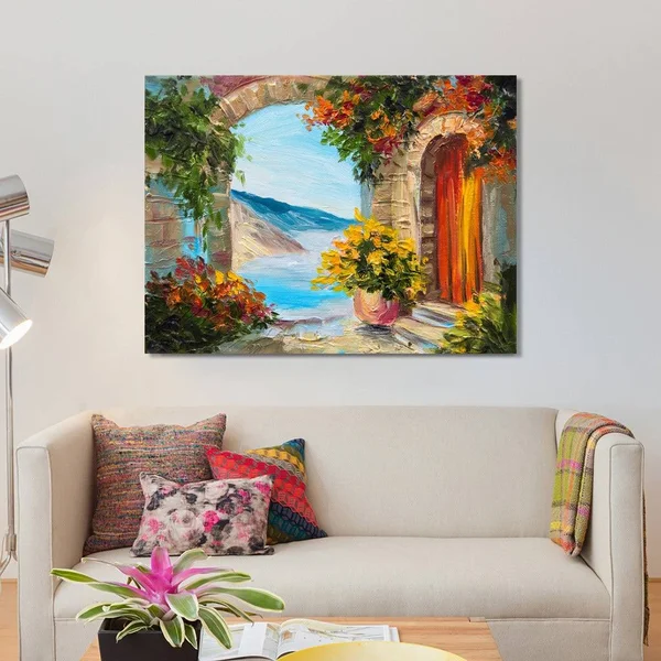 Picture Perfect International European Vista 2x22 Giclee Print Canvas Wall Art, 24 Inches x 36 Inches x 1.5 Inches