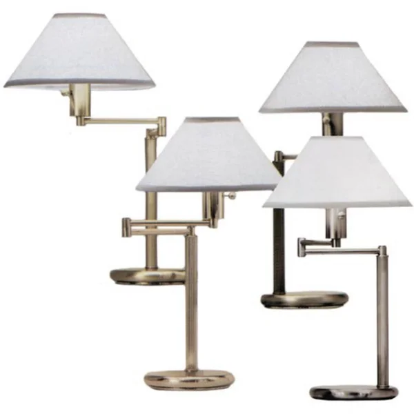 House of Troy D436-52 Swing Arm Desk Lamp Satin Nickel