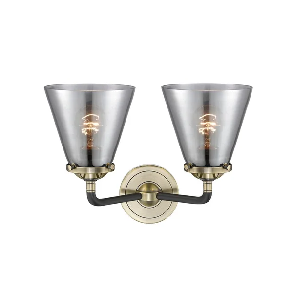 Innovations Lighting-Small Cone 2 Light Bath Vanity Light-284-2W-BAB-G61