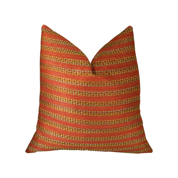 Plutus Carmine Red Handmade Luxury Pillow 16x22L x16x22W