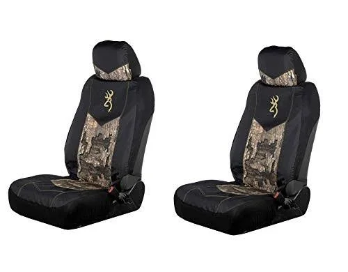 Realtree 4pc Camo Auto Accessories - Timber, Xtra and Mint Camo - Includes 2 Low Back and 1 Bench Camo Seat Covers and 2-Grip Cam