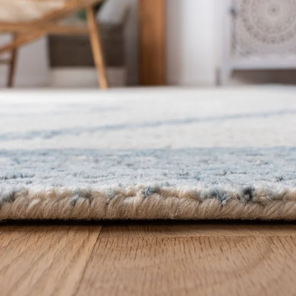 Safavieh 8& x 10& Abstract ABT345M Ivory, Blue Rug